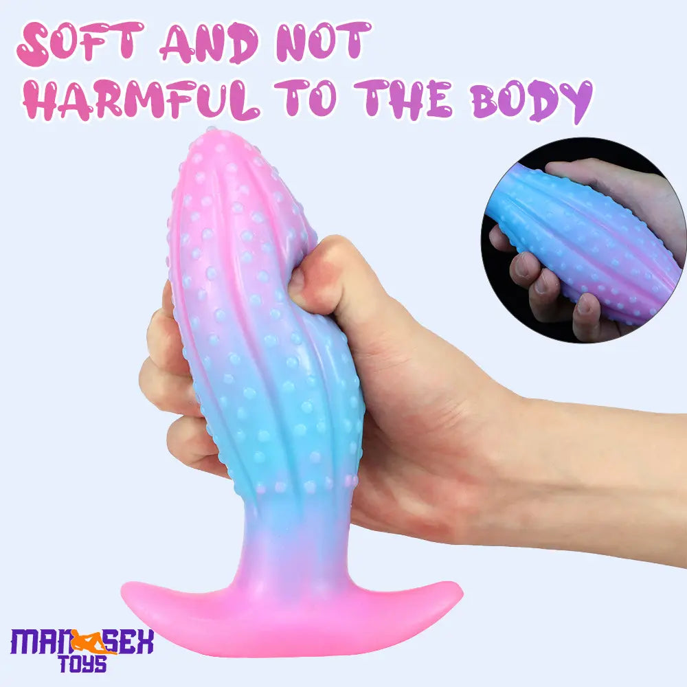 4.5in 5.67in 7.6in Plus One Silicone Soft Fluorescent Luminous Anal Plug Dildo