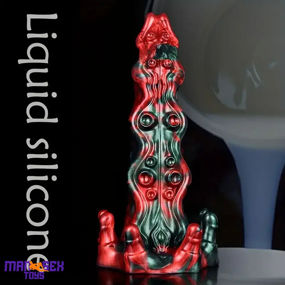 8.46in Red Devils Fantasy Big Monster Silicone Soft Dildo Cock Love Toy