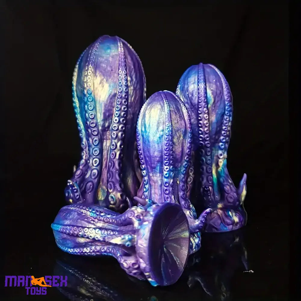 5.5in 6.3in 8.26in 9.64in Gourd Egg Starry Sky Silicone Octopus Anal Dildo