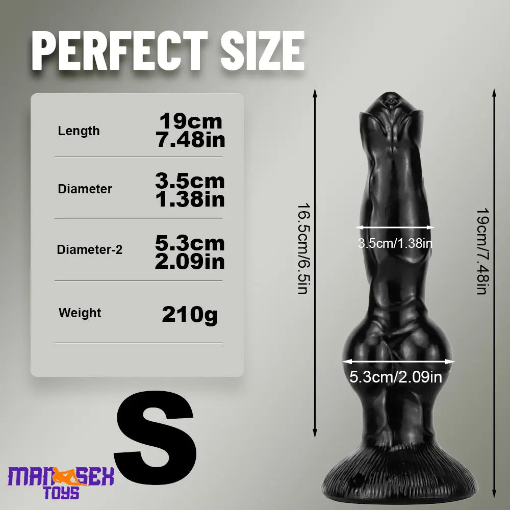 7.48in 9.45in 11.02in 12.99in Big Fantasy Animal Dog Masturbator Dildo