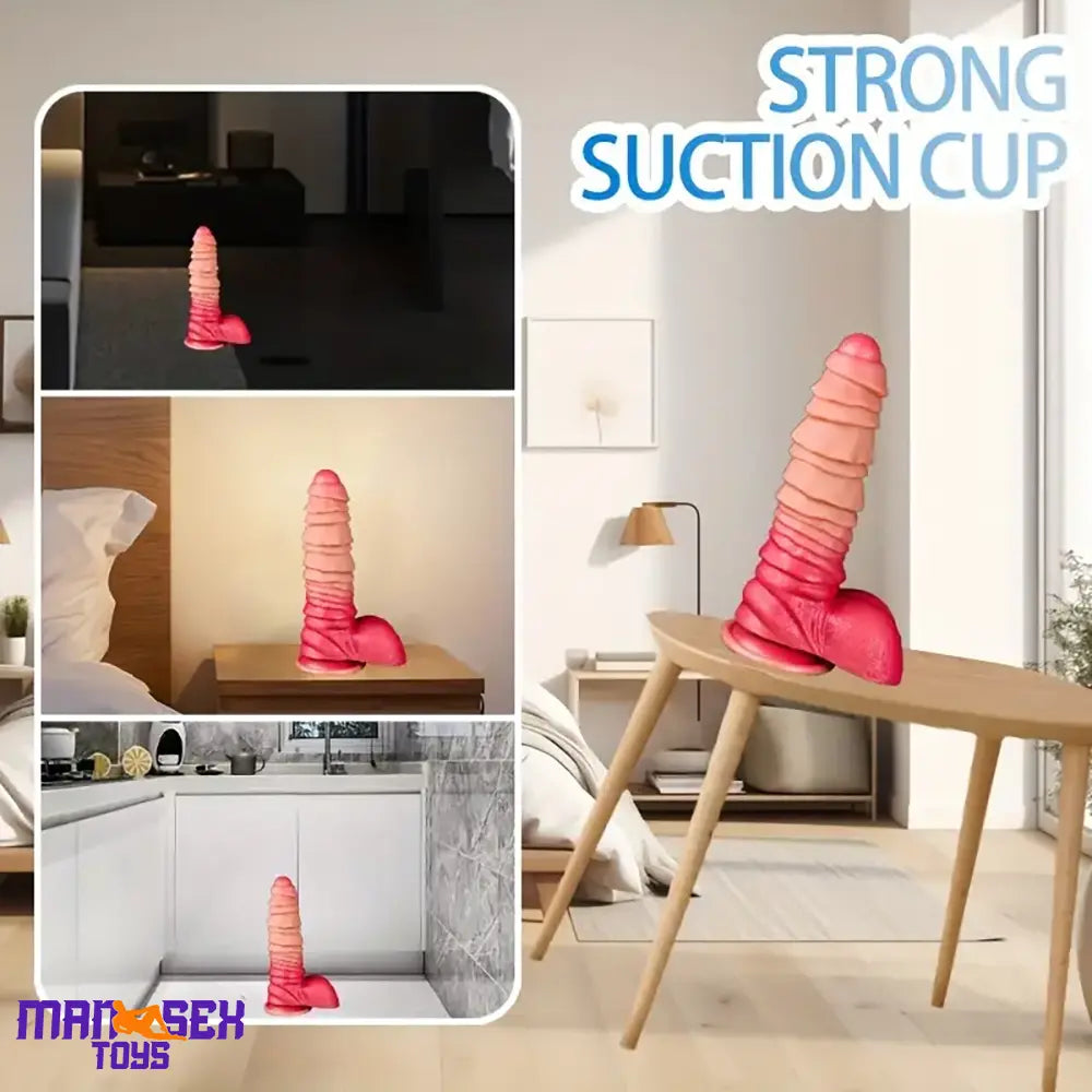 8.26in Liquid Silicone Real Big Soft Dildo For Anal Vaginal Female Sex Toy