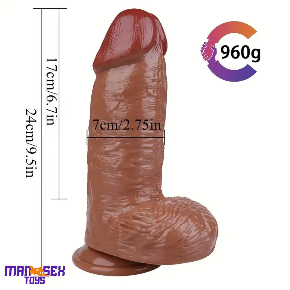 9.5in Big Real Looking Dildo For Women Men Lesbian Gay Sex Love Cock