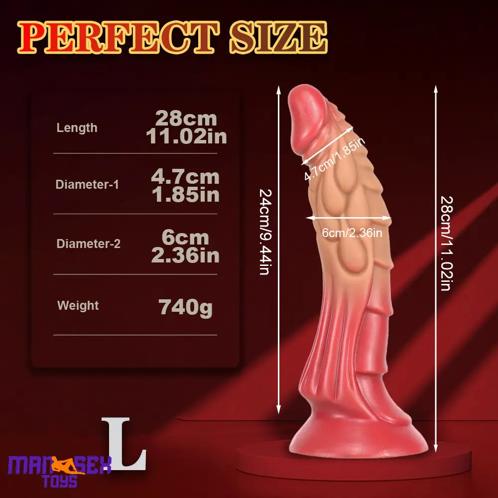 7.48in 9.45in 11.02in 13.38in Big Dragon Fantasy Silicone Soft G-Spot Dildo