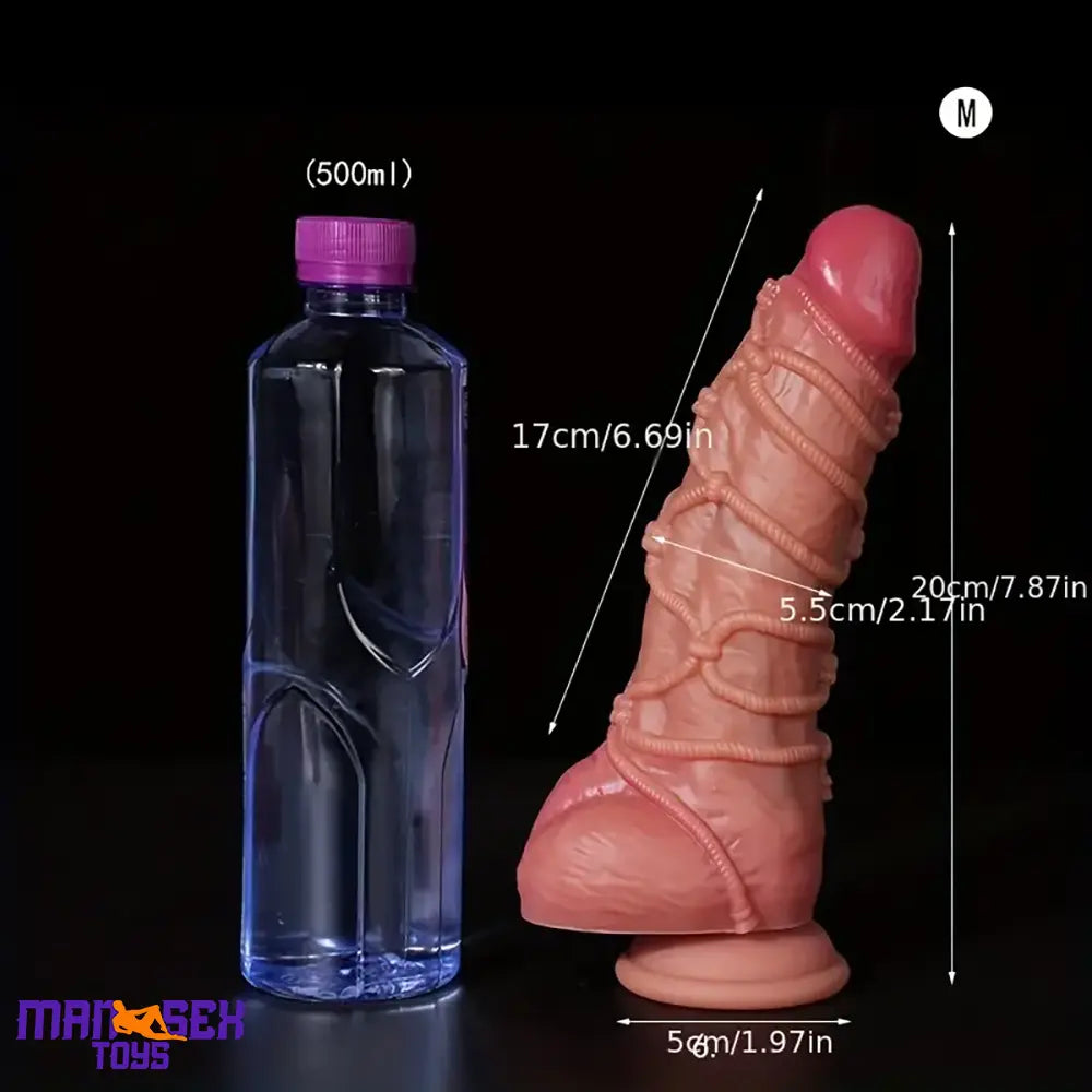 7.8in 7.87in 10.63in Fantasy Real Cock Silicone SM Bondage Female Dildo