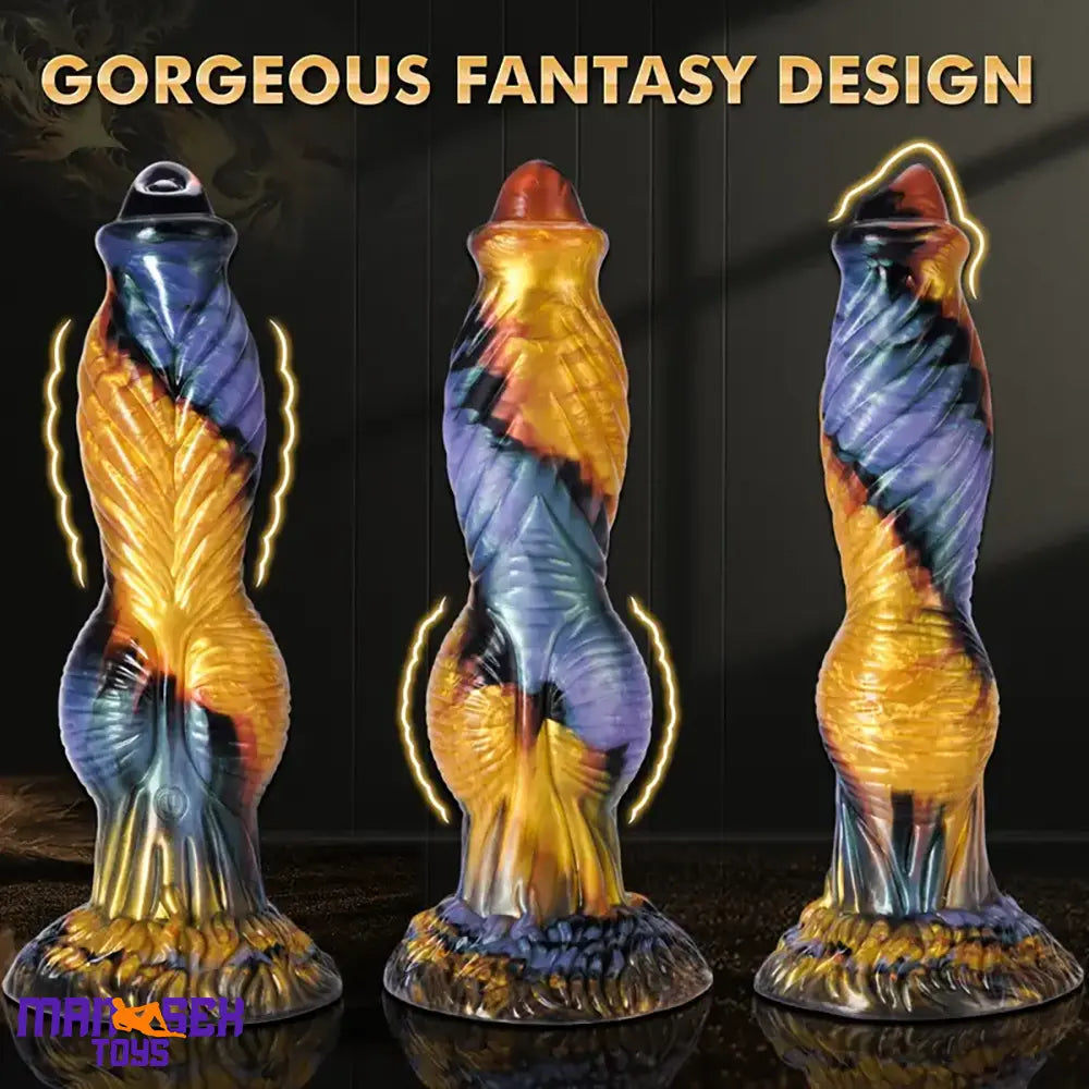 10.23in Soft Silicone Telescopic APP Control Monster Vibrating Cock Dildo