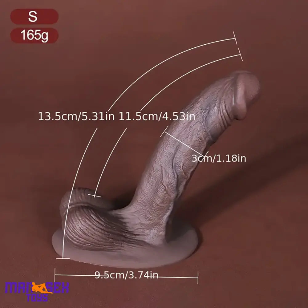 5.3in 7.09in 9.06in Ebony Silicone Soft Dildo For Flirting Orgasm Expansion