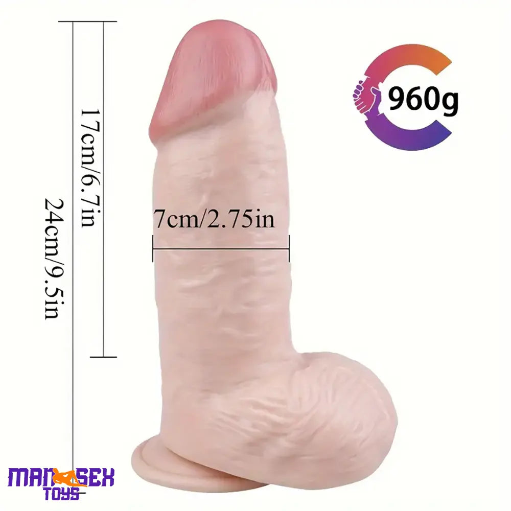 9.5in Big Real Looking Dildo For Women Men Lesbian Gay Sex Love Cock
