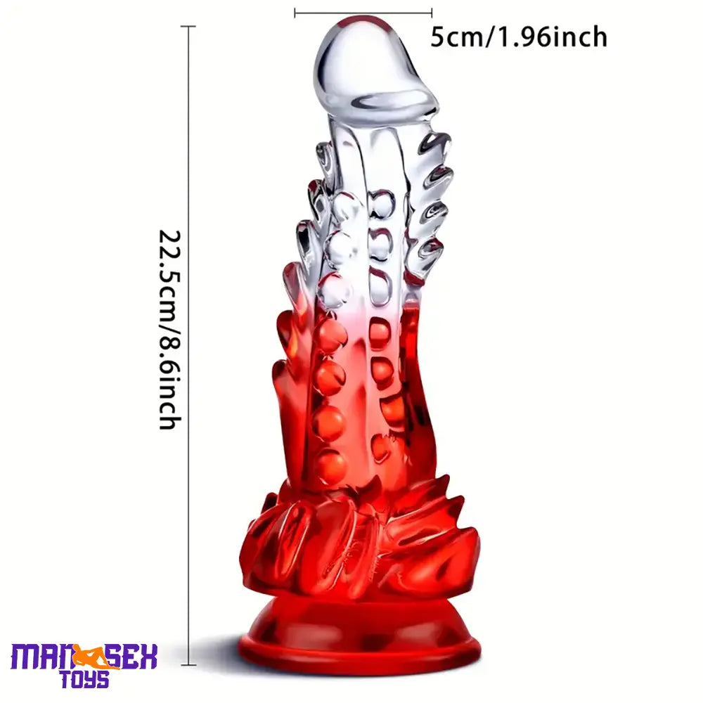 8.6in Spiked Soft Dildo Female Masturbator For Anus Vaginal Sex Cock