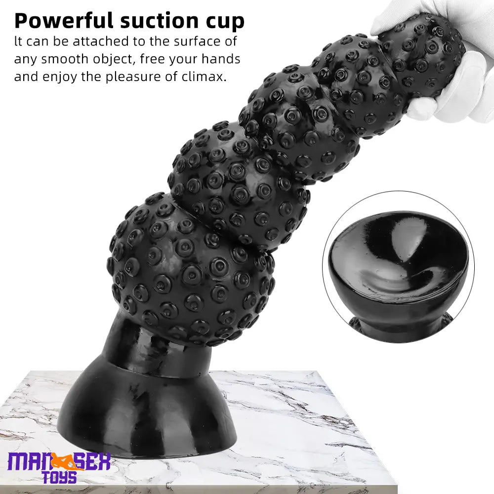 9.84in 13.38in 13.78in 15.74in Big Black Beads Butt Plug Dildo Suction Cup