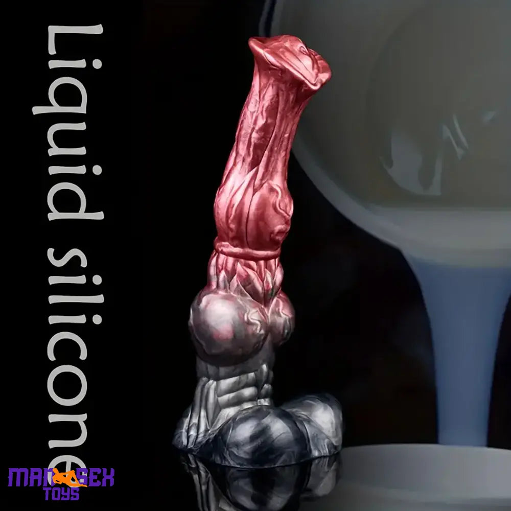 10.23in Large Animal Horse Cock Fantasy Silicone Soft Dildo Cock Dilator