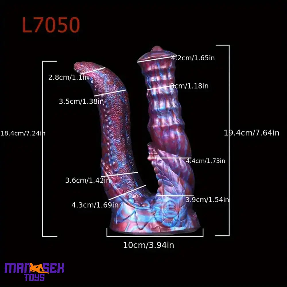 7.64in 7.99in 8.07in Fantasy Silicone Double Heads Dildo For Lesbian Sex