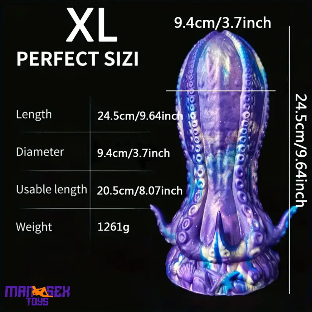5.5in 6.3in 8.26in 9.64in Gourd Egg Starry Sky Silicone Octopus Anal Dildo