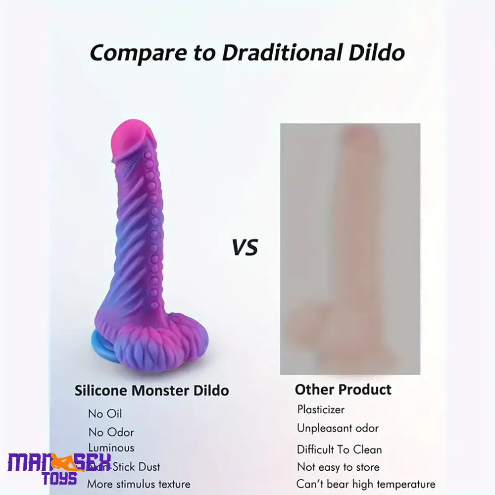 7.48in Soft Silicone Fantasy Monster Body Safe Dildo For Women Sex Cock