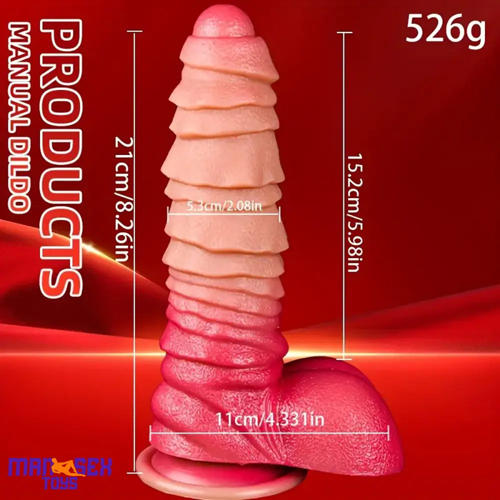 8.26in Liquid Silicone Real Big Soft Dildo For Anal Vaginal Female Sex Toy