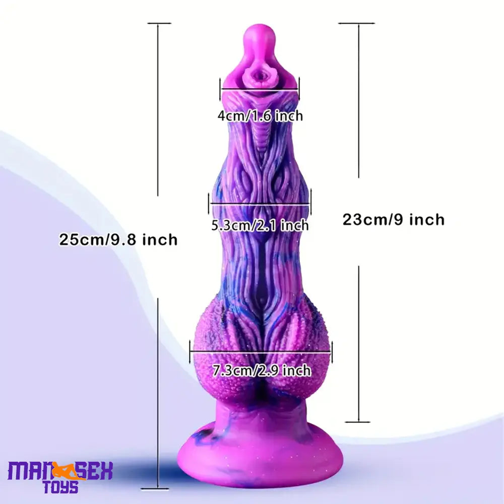 9.8in Fantasy Animal Soft Silicone Dog Monster Dildo For Couples Sex