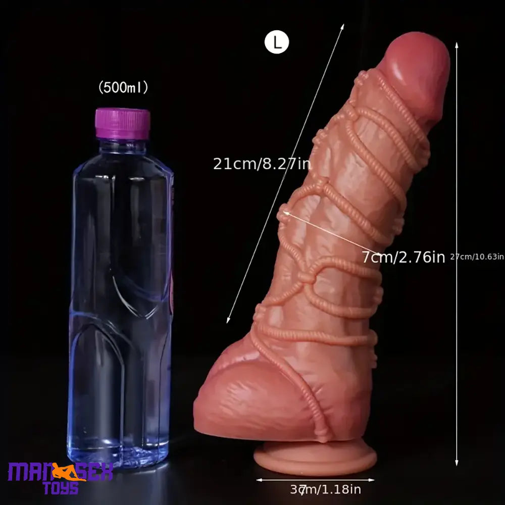 7.8in 7.87in 10.63in Fantasy Real Cock Silicone SM Bondage Female Dildo