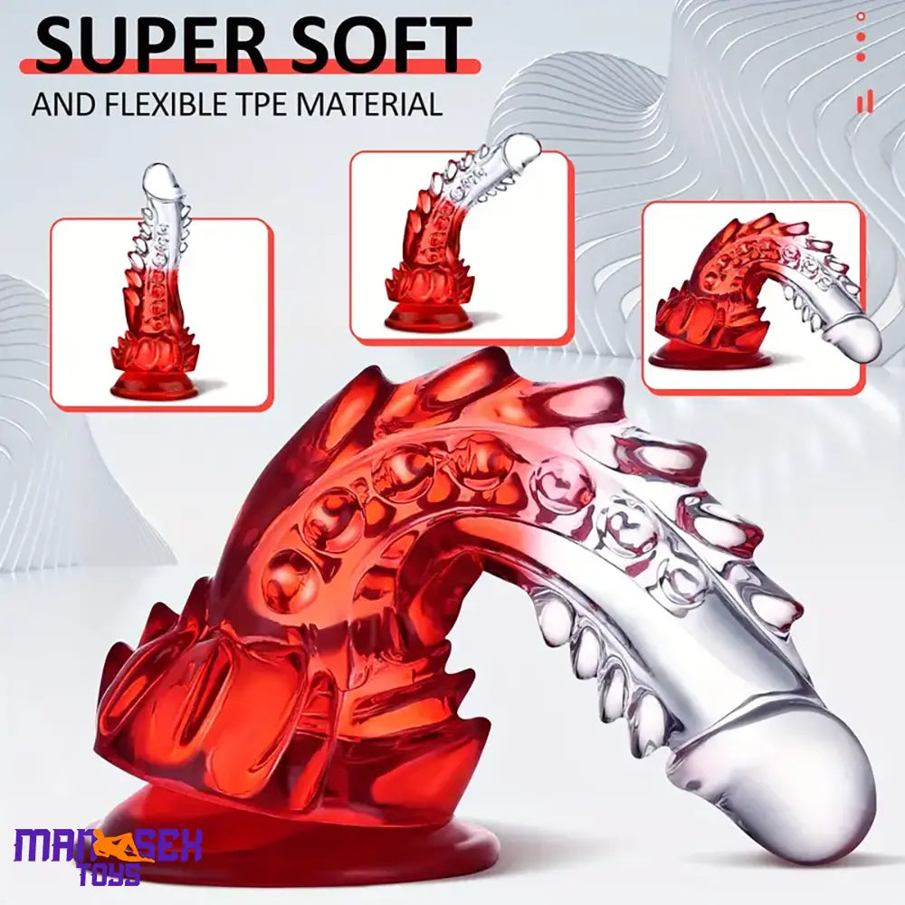 8.6in Spiked Soft Dildo Female Masturbator For Anus Vaginal Sex Cock