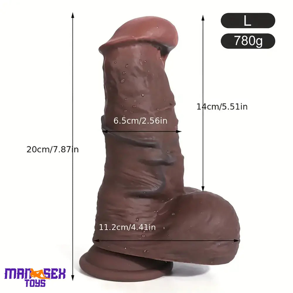 6.3in 7.87in Superb Flesh-like Silicone Real Feeling Silicone Dildo Masturbator