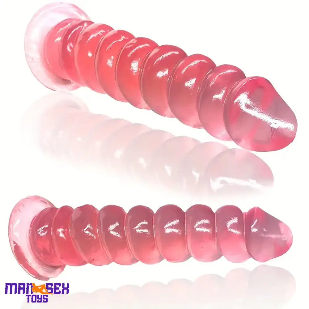 7.1in Unisex Soft Flexible Silicone Dildo For Hands Free Sex Play Game