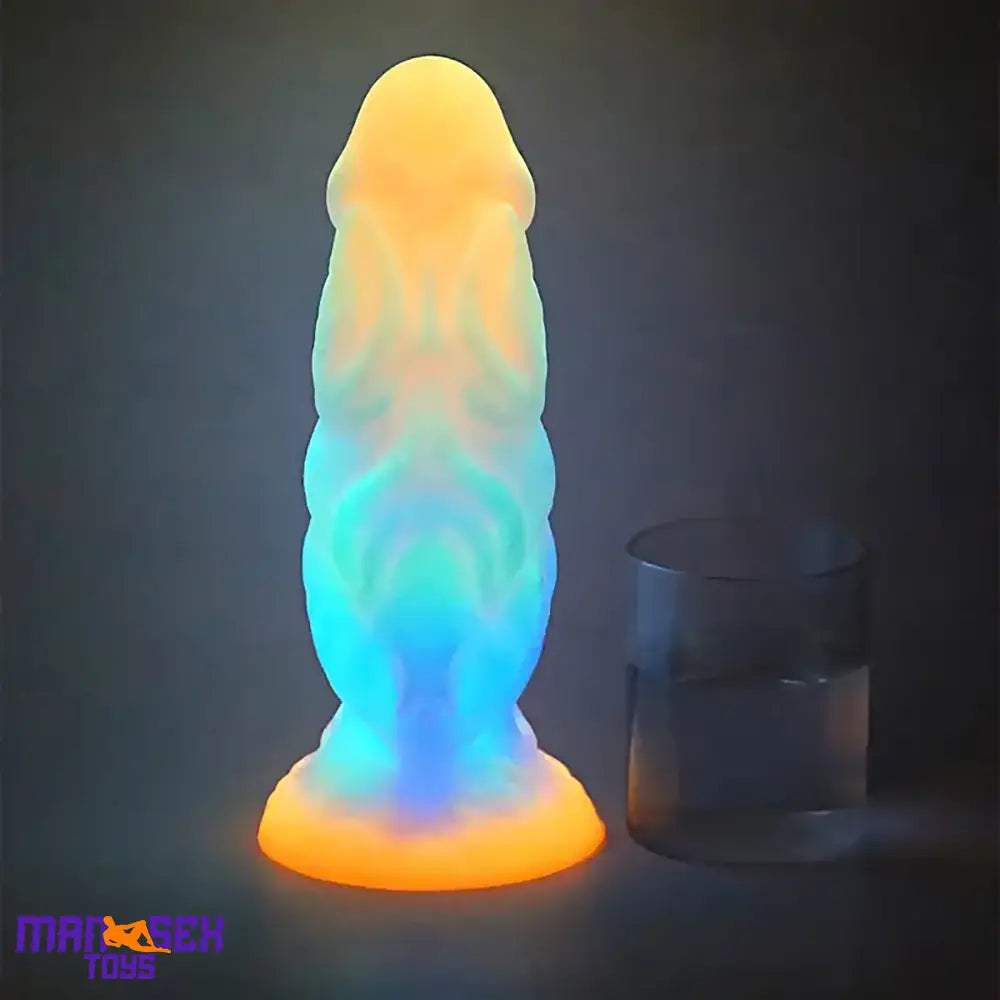 9.06in Fantasy Luminous Silicone Soft Big Dildo For Women Men Pleasure