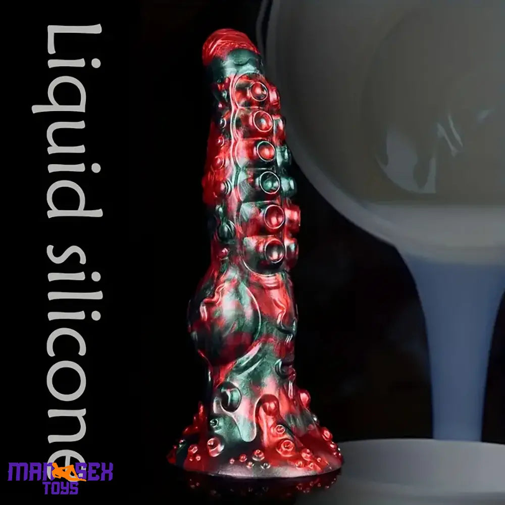 9.65in Silicone Big Soft Thick Tentacle Octopus Monster Dildo Sex Cock Toy