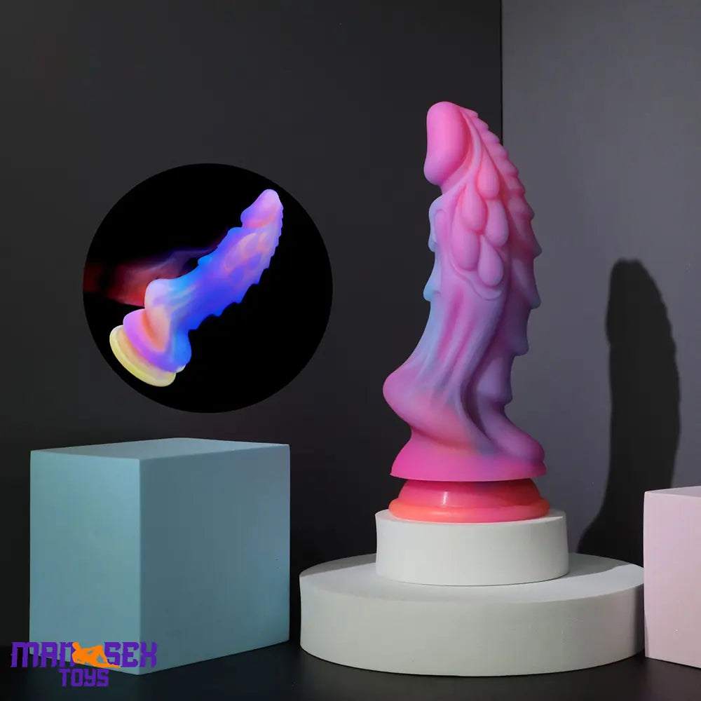 8.46in Colored Luminous Silicone Big Soft Dildo For Women Sex Masturbator