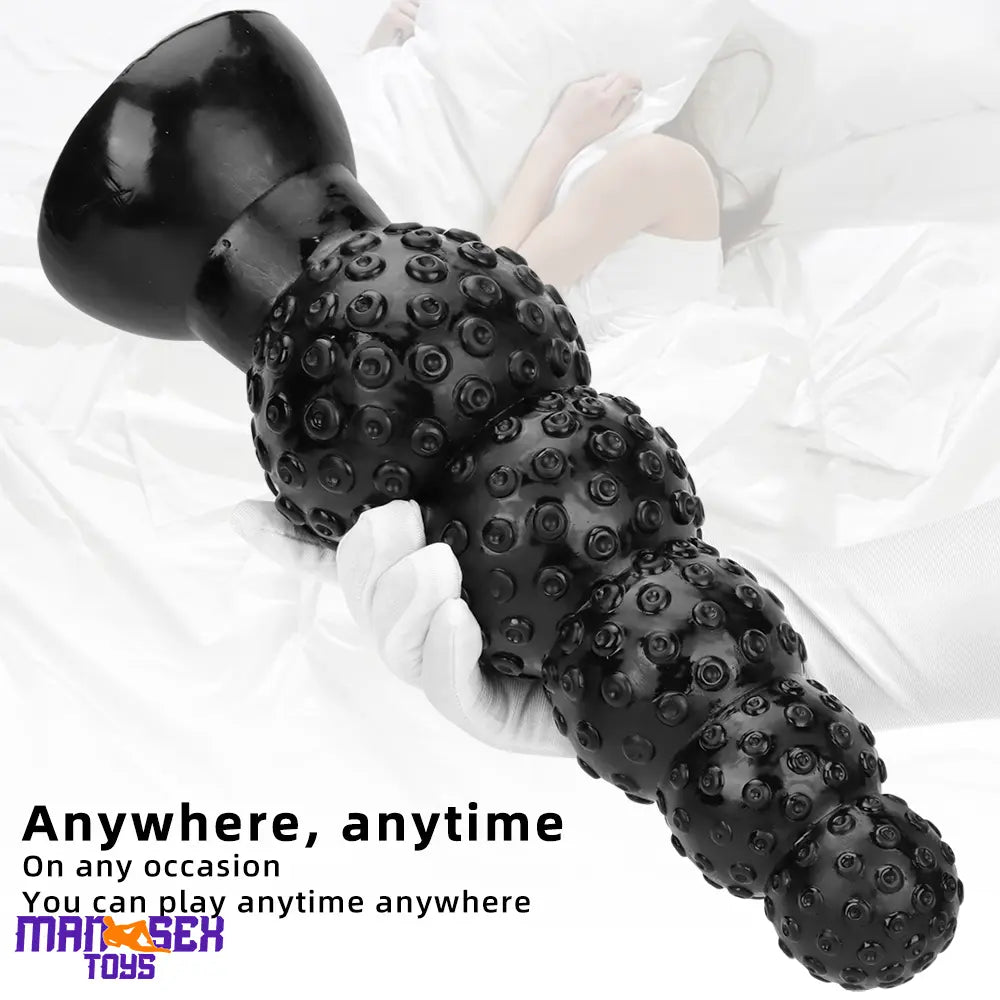 9.84in 13.38in 13.78in 15.74in Big Black Beads Butt Plug Dildo Suction Cup