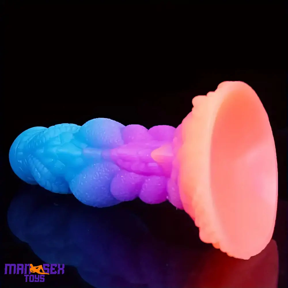 8.66in Silicone Dragon Luminous Real Soft Dildo For G-Spot Stimulation Cock