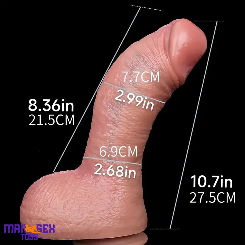 10.7in Soft Silicone Big Dildo For Female Pleasure Couple Flirting Cock Toy