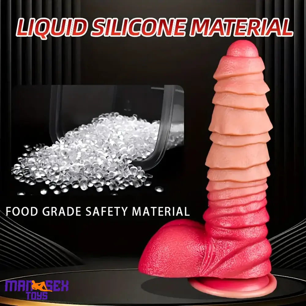 8.26in Liquid Silicone Real Big Soft Dildo For Anal Vaginal Female Sex Toy
