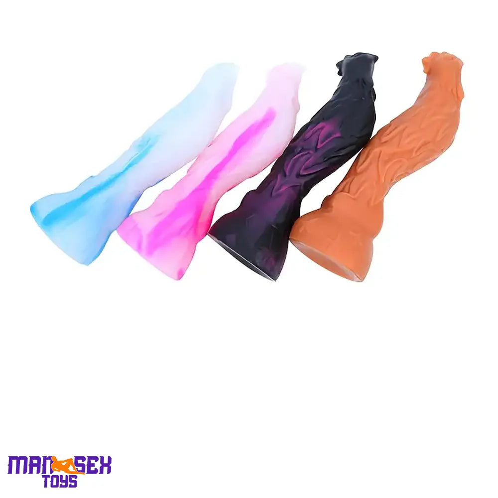 10.8in Rooster Shape Fantasy Large Silicone Soft Dildo For Clit Stimulation