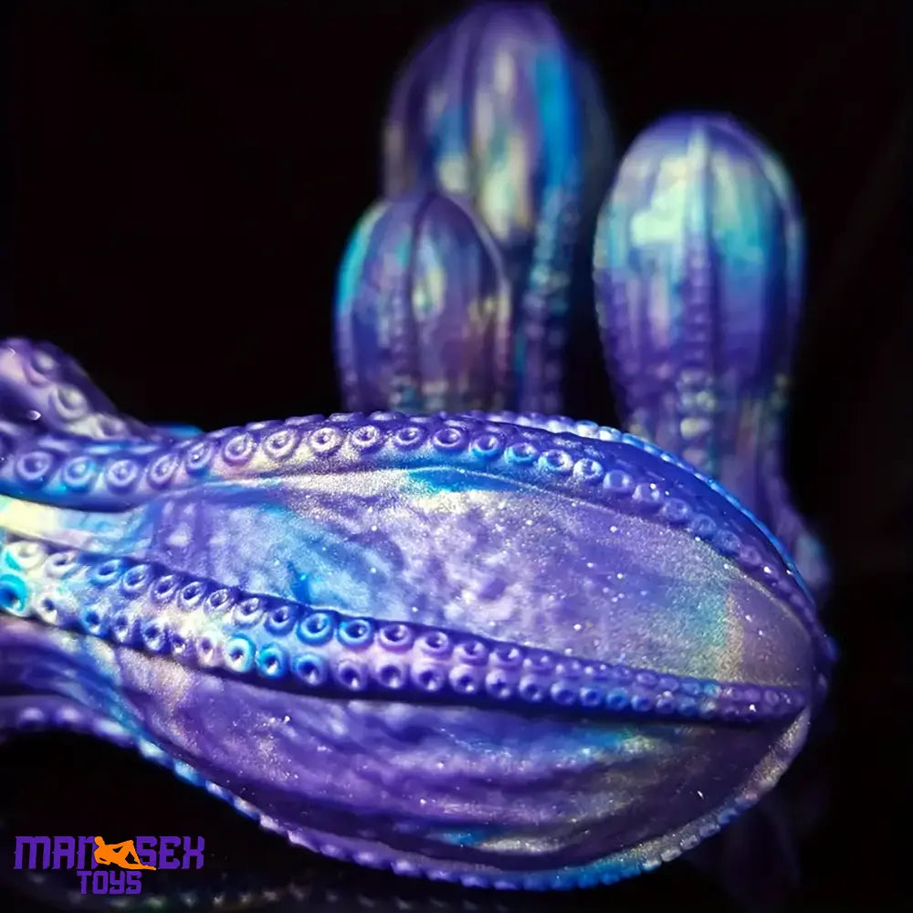 5.5in 6.3in 8.26in 9.64in Gourd Egg Starry Sky Silicone Octopus Anal Dildo