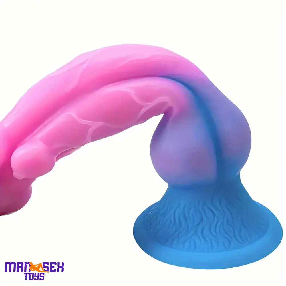 11.02in Colorful Silicone Flexible Fantasy Dog Dildo For BDSM Sex Game