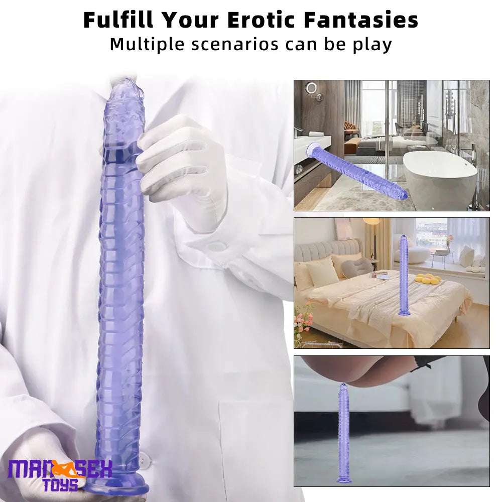 15.35in Long Huge Colorful Dildo For Anal Vaginal Expansion Sex Cock Toy