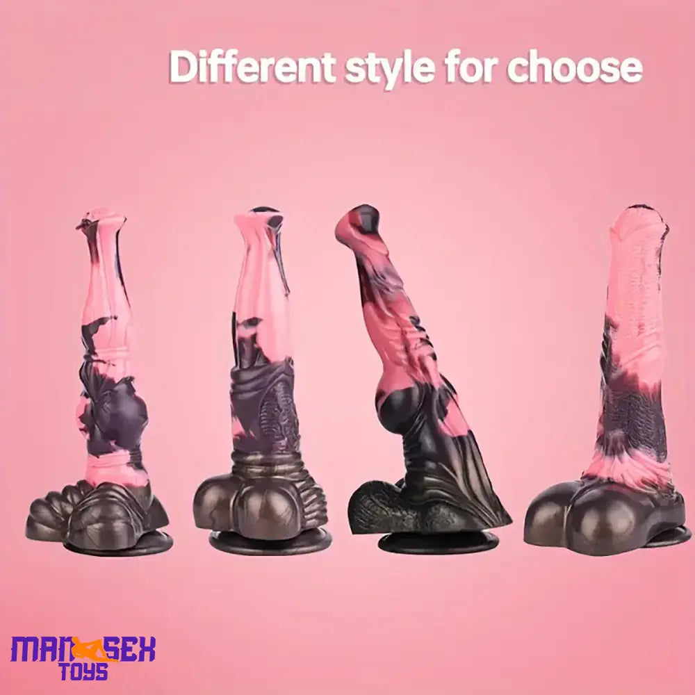 11in 9.8in 11.2in 9.8in Soft Silicone Fantasy Large Horse Penis Knotted Dildo