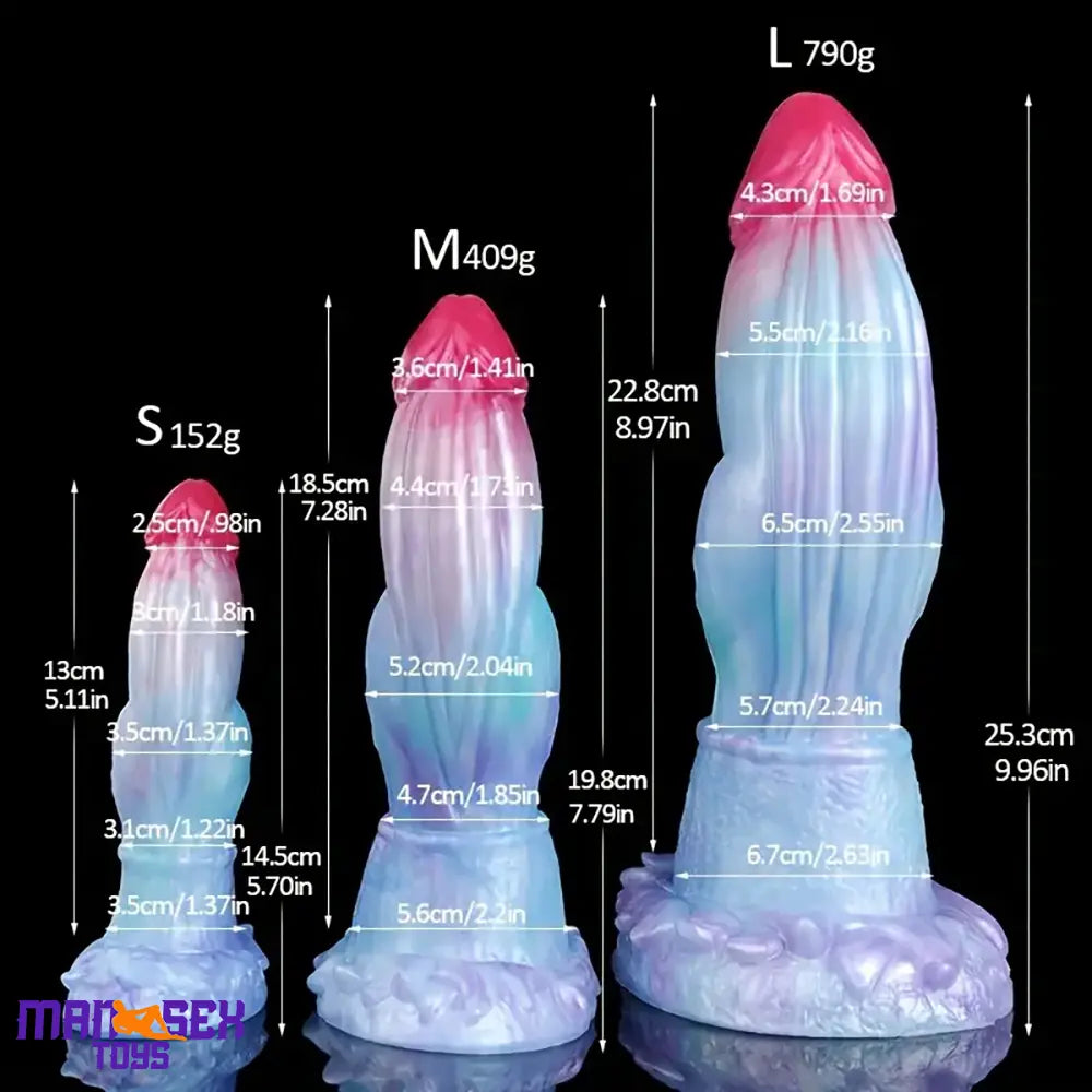 5.7in 7.79in 9.96in Dragon Soft Silicone Monster Penis Dildo With Big Knot