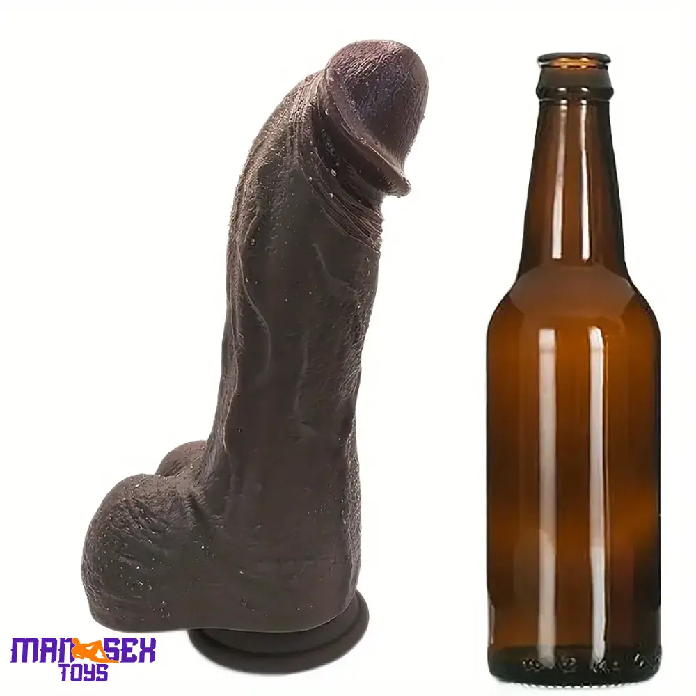 10.04in Realistic Curved Thick Big G-Spot Stimulator Dildo For Expansion