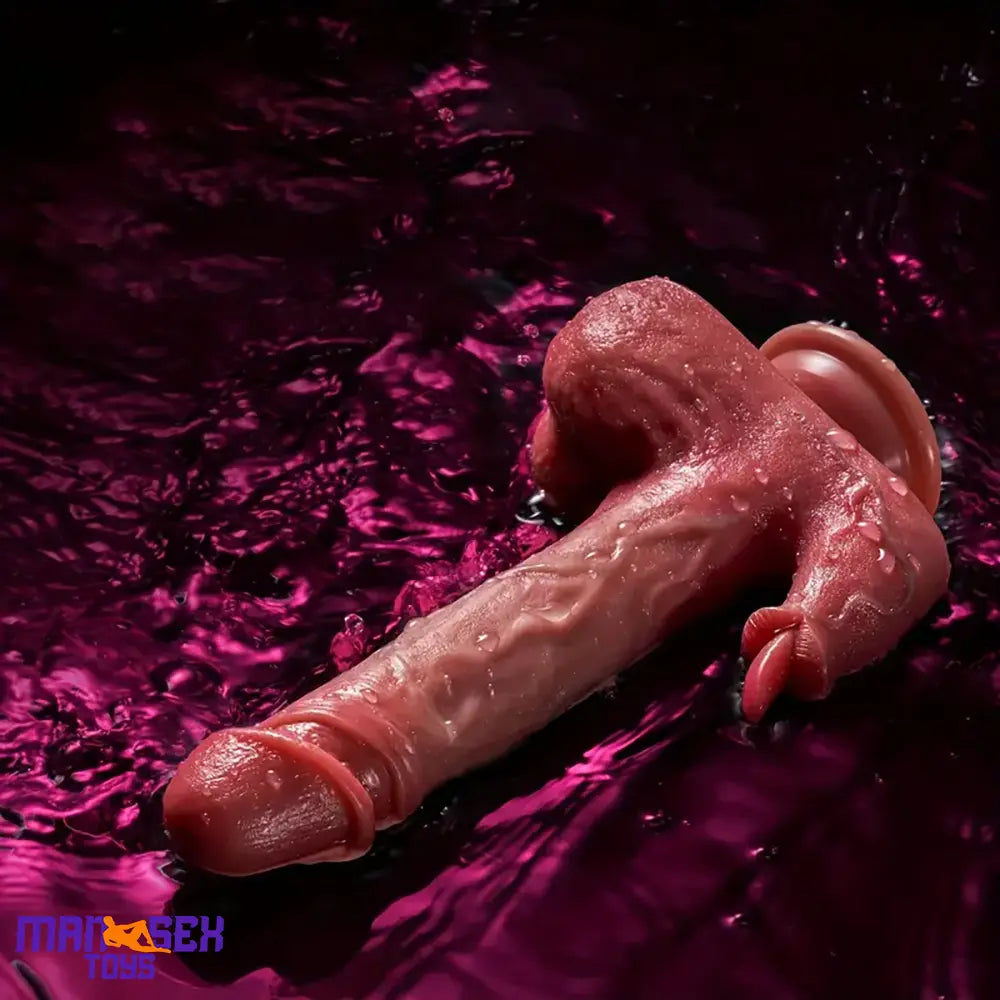 8.7in Multi-Stimulation Thrusting Tongue Licking Heating Dildo Vibrator Toy