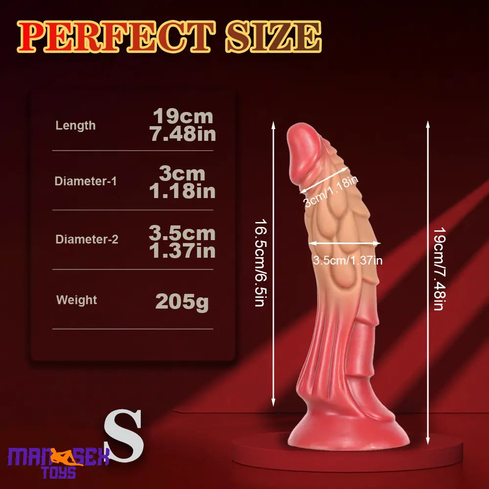 7.48in 9.45in 11.02in 13.38in Big Dragon Fantasy Silicone Soft G-Spot Dildo