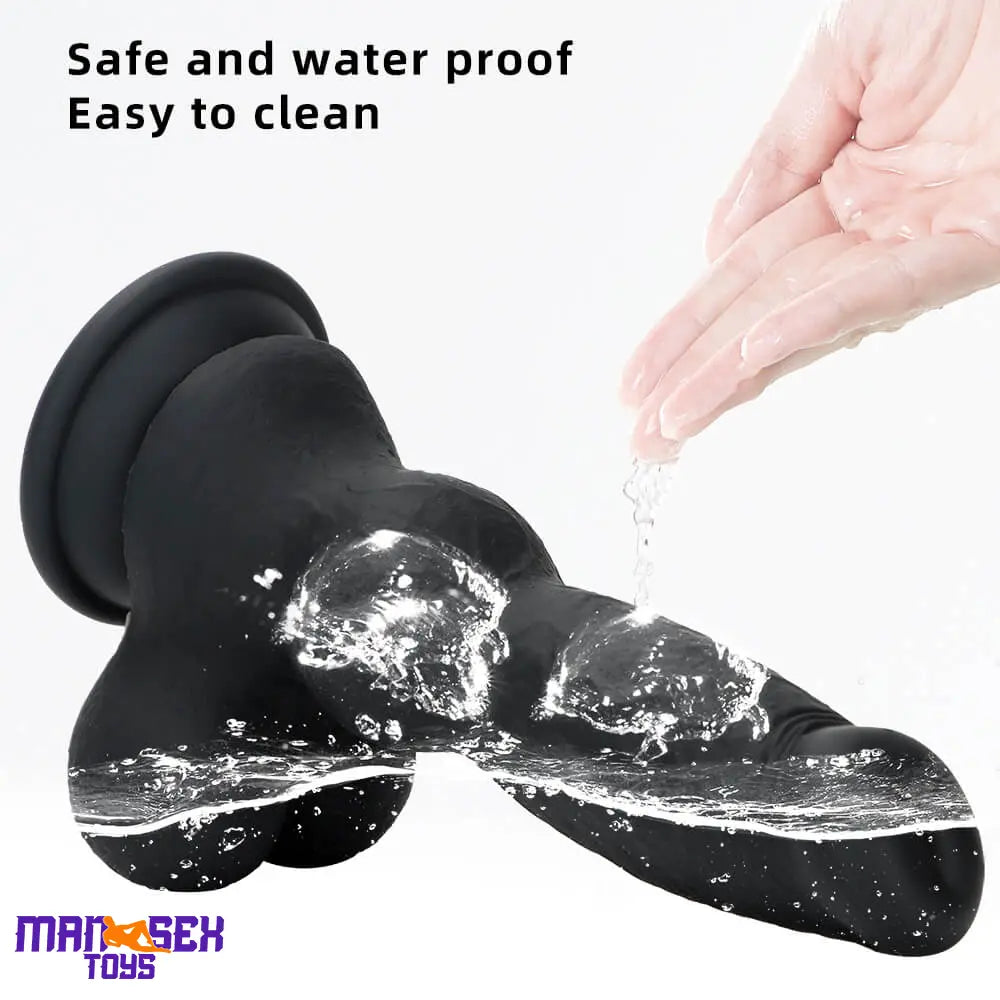 7.87in Silicone Soft Mixed Color Dog Cock Dildo For Women Sex Cock Toy