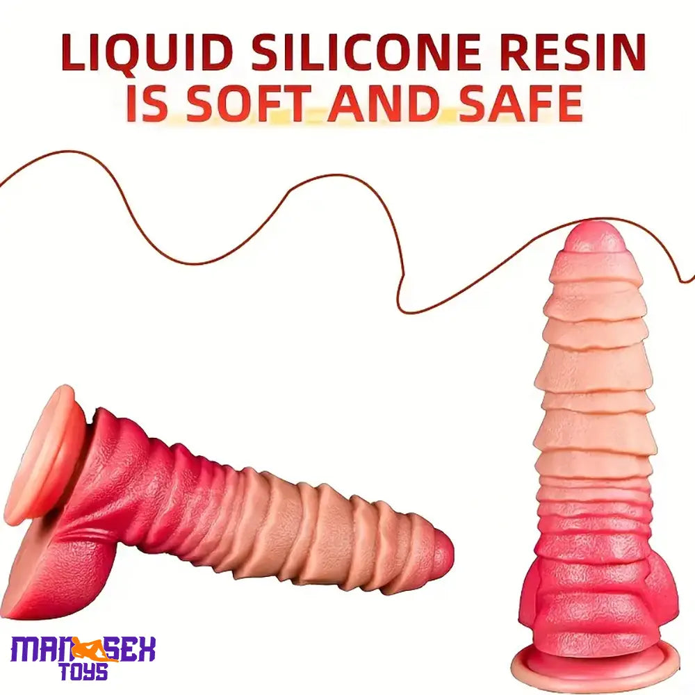 8.26in Liquid Silicone Real Big Soft Dildo For Anal Vaginal Female Sex Toy
