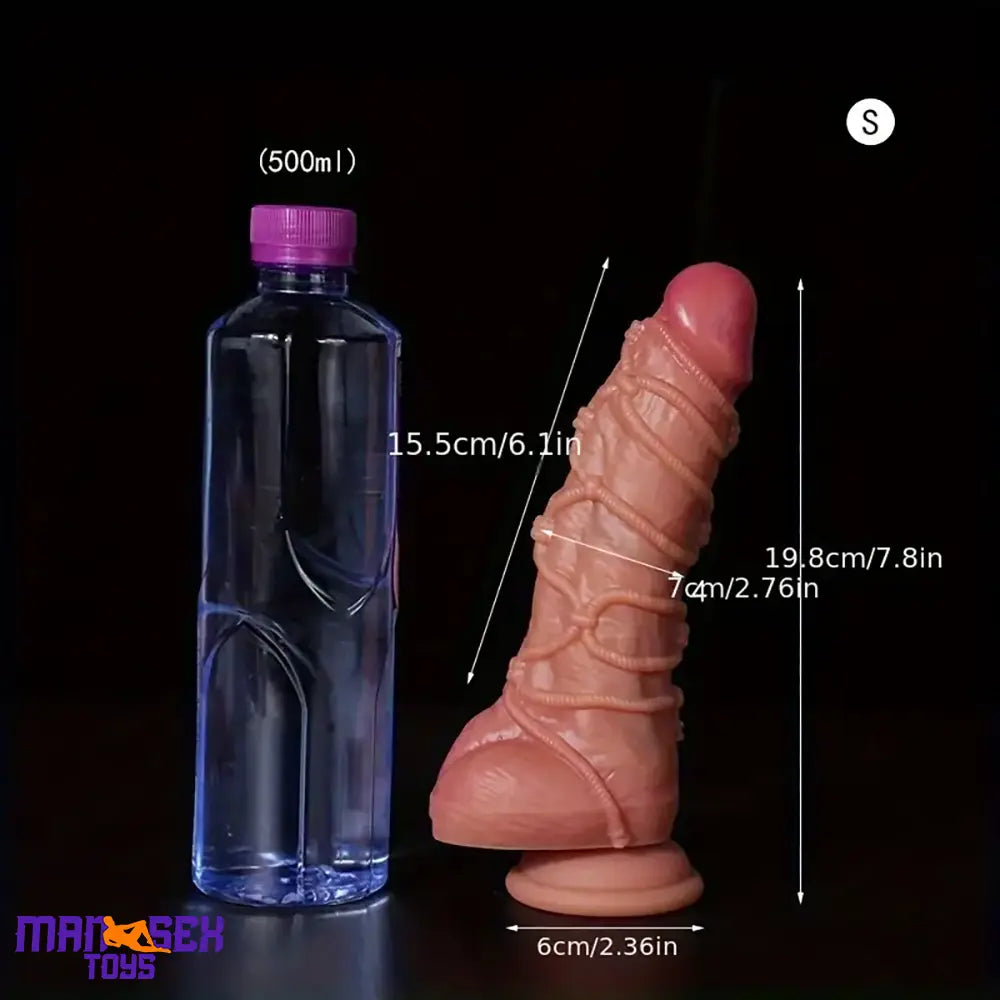 7.8in 7.87in 10.63in Fantasy Real Cock Silicone SM Bondage Female Dildo