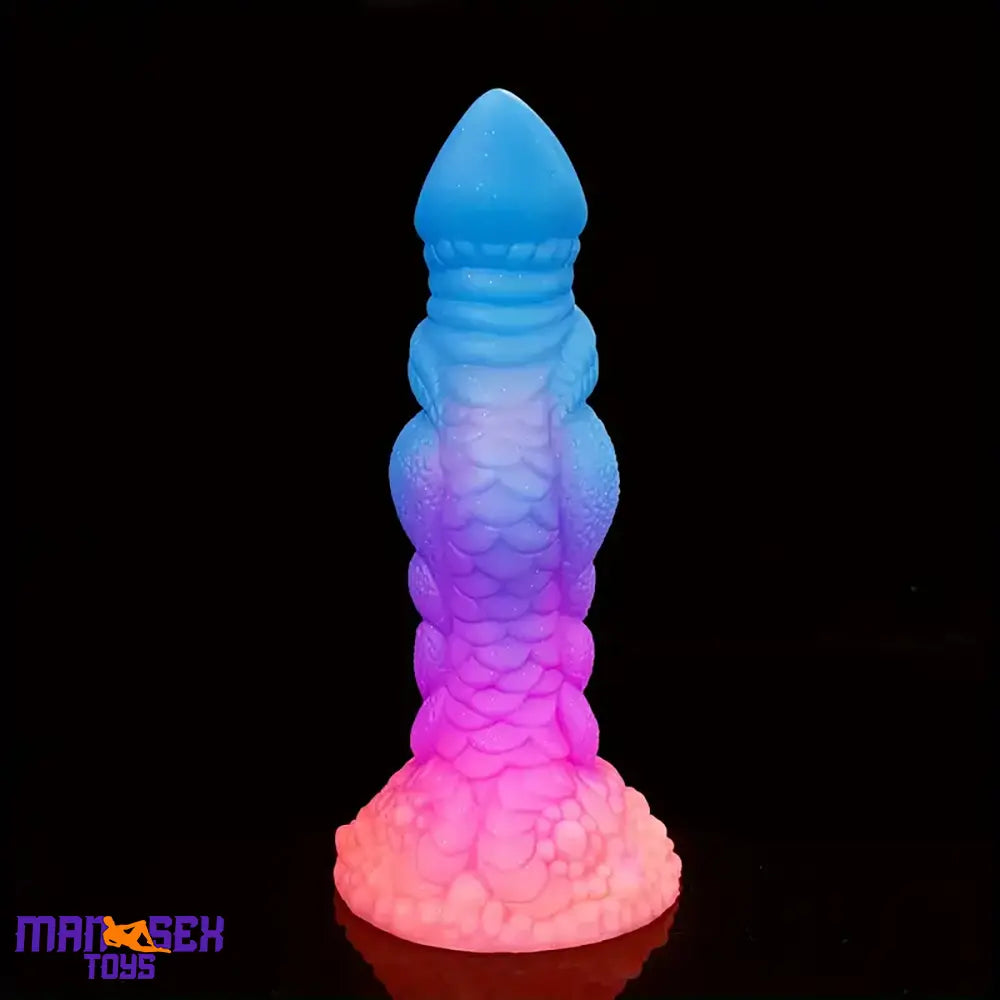8.66in Silicone Dragon Luminous Real Soft Dildo For G-Spot Stimulation Cock