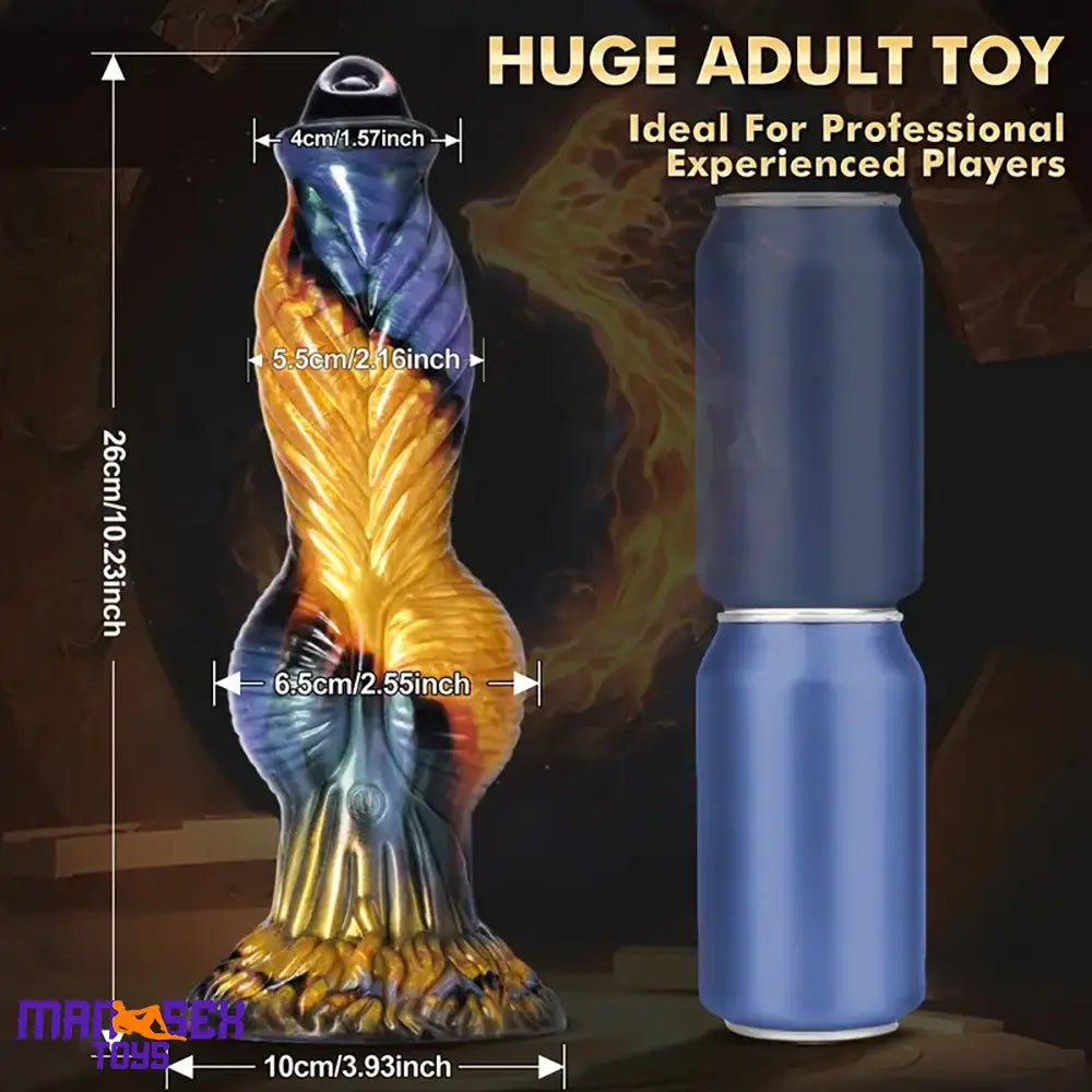 10.23in Soft Silicone Telescopic APP Control Monster Vibrating Cock Dildo