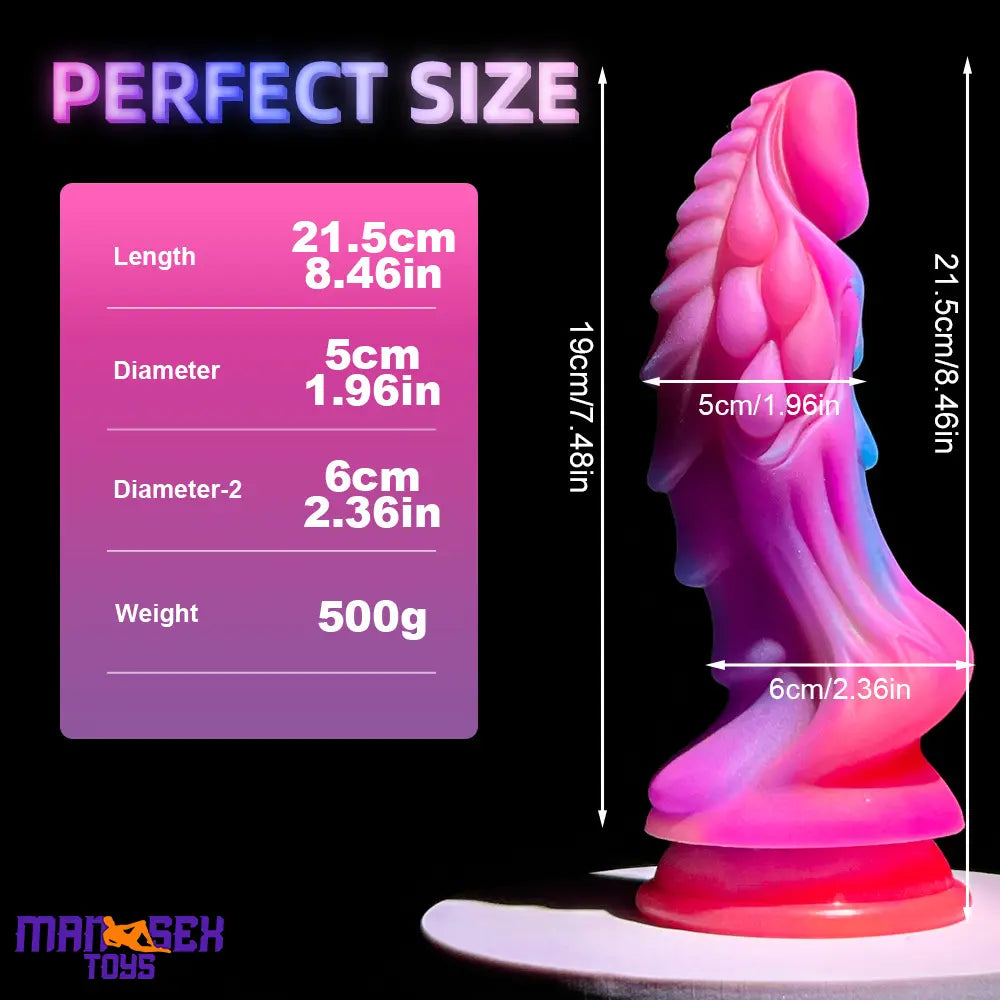8.46in Colored Luminous Silicone Big Soft Dildo For Women Sex Masturbator