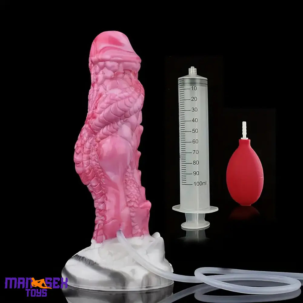 8.03in Realistic Animal Alien Dragon Ejaculating Silicone G-spot Cock Dildo