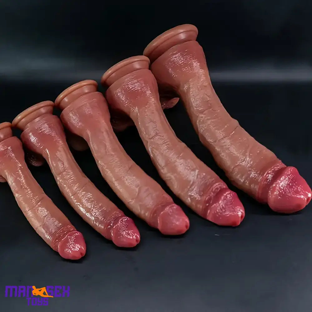 9.05in 10.43in 11.02in 12.2in 13.58in Soft Silicone Large Lifelike Cock Dildo