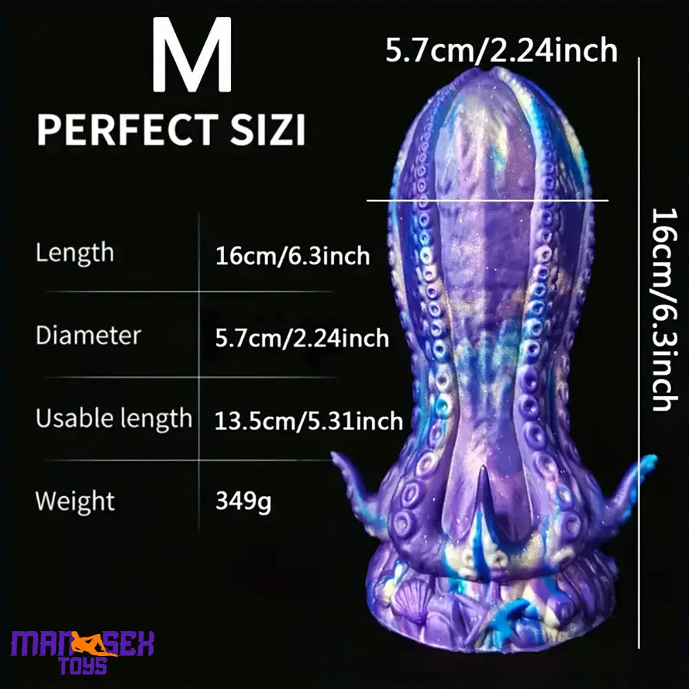 5.5in 6.3in 8.26in 9.64in Gourd Egg Starry Sky Silicone Octopus Anal Dildo