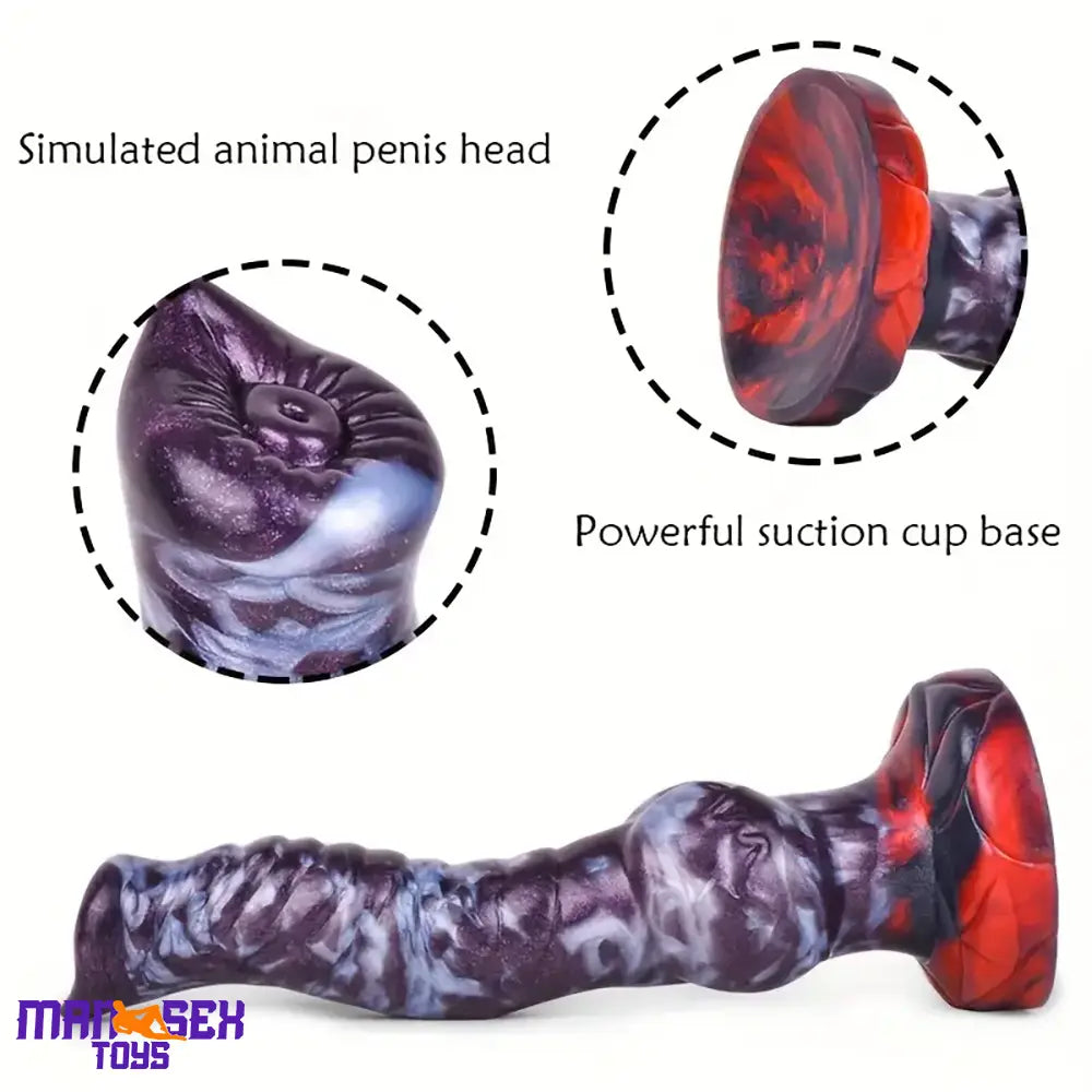 7.87in 7.99in 9.25in Soft Silicone Dog Dildo For Vagina Massage Male Tool