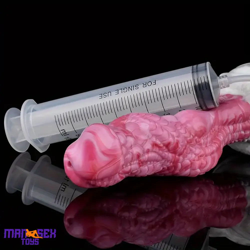 8.03in Realistic Animal Alien Dragon Ejaculating Silicone G-spot Cock Dildo